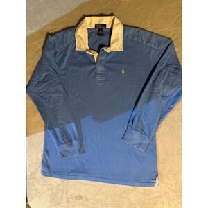 VINTAGE Polo Ralph Lauren Rugby  Shirt Size XL Blue Yacht RLPC 90s Y2K Men